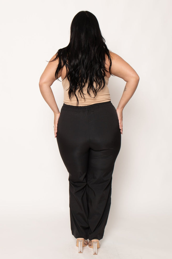 D ROCK Pants Plus Size  Onyx Statement Flare Pants  - Black