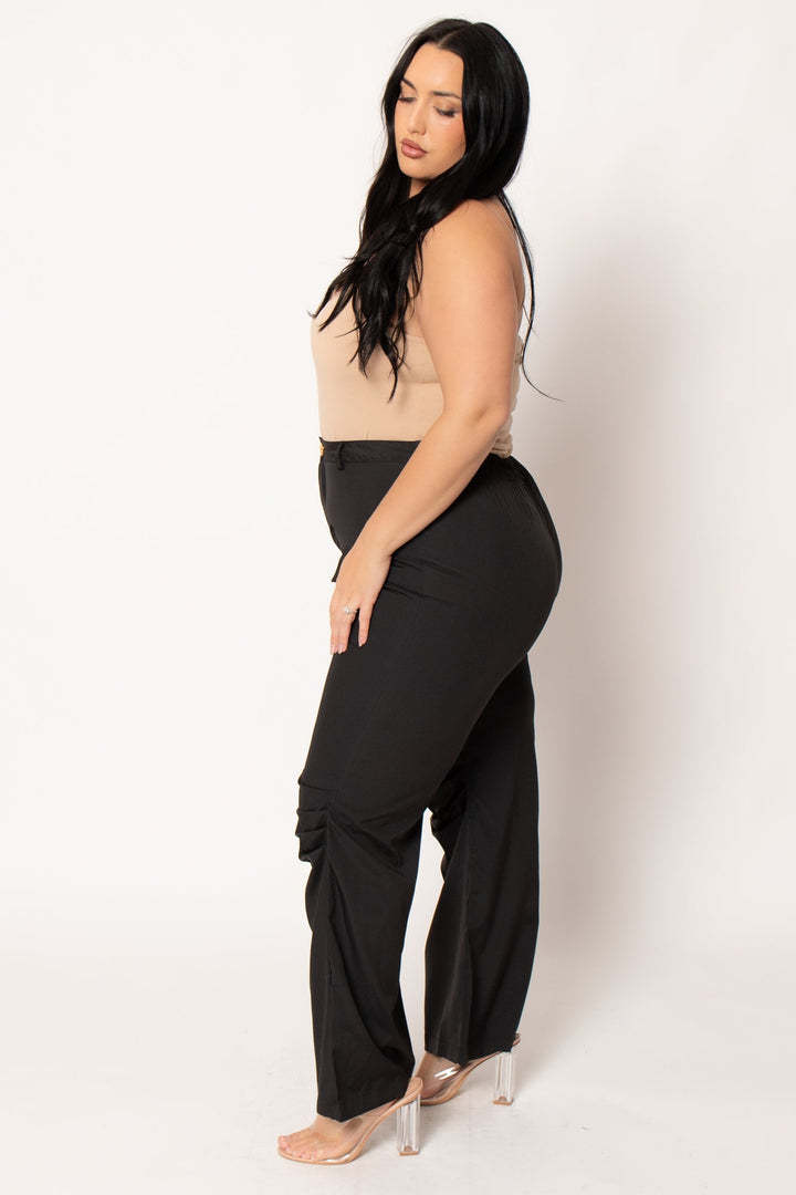 D ROCK Pants Plus Size  Onyx Statement Flare Pants  - Black