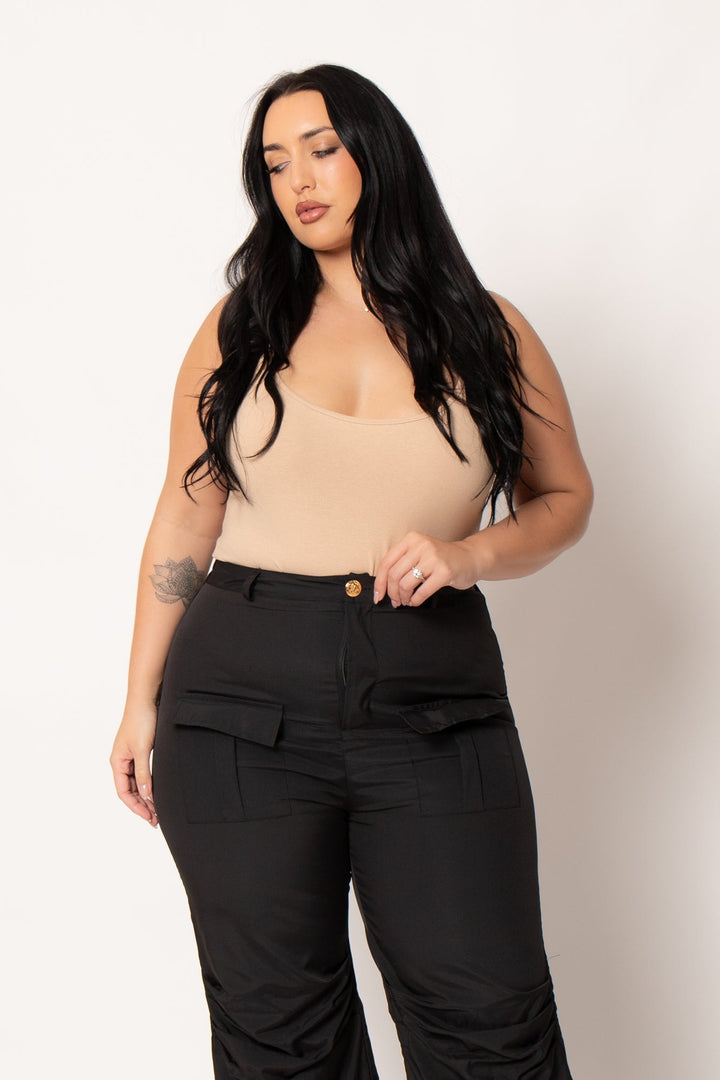 D ROCK Pants Plus Size  Onyx Statement Flare Pants  - Black