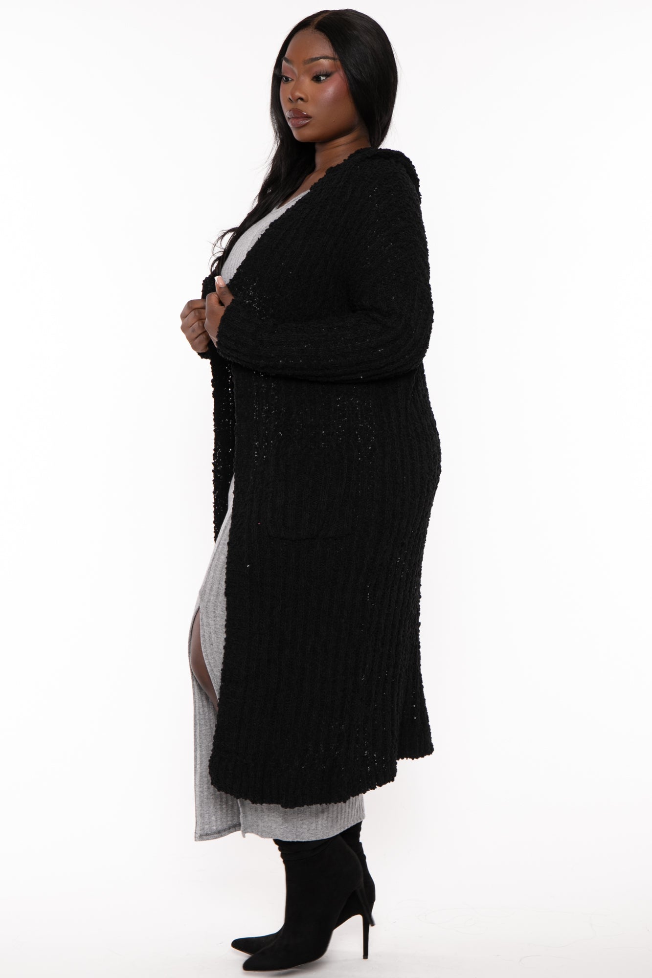 Black popcorn shop sweater cardigan