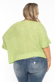 Petal Dew Sweaters & Cardigans Plus Size Carol Relax Knit  Sweater -Green