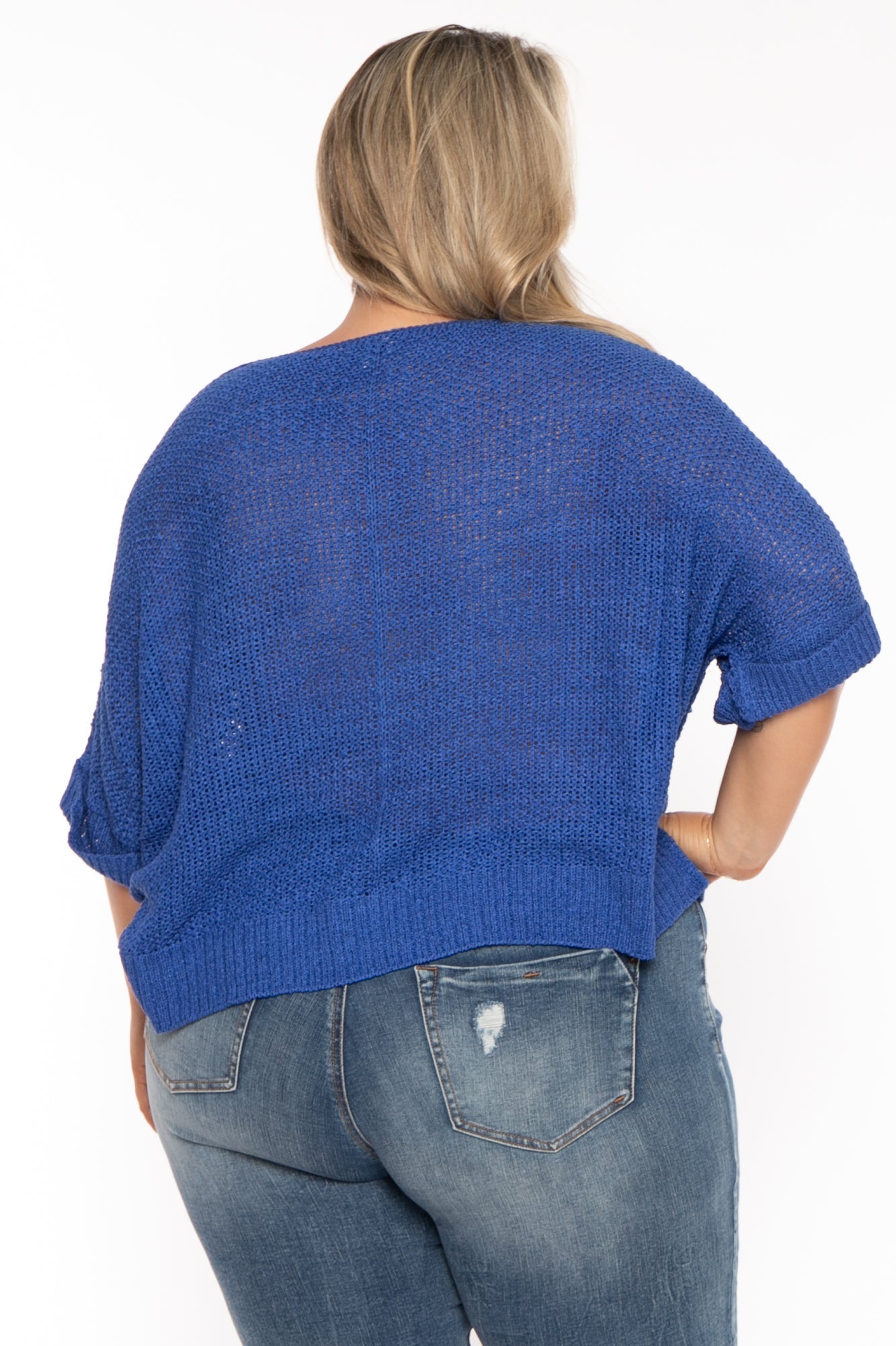 Blue on sale knit sweater