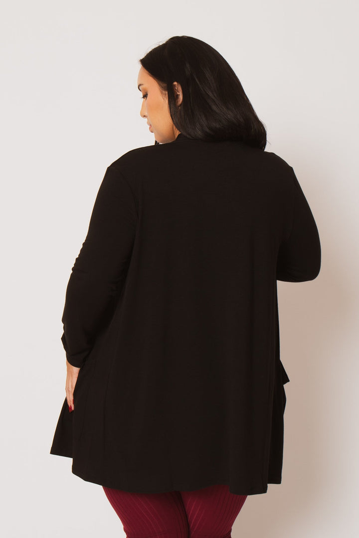 ZENANA Sweaters & Cardigans Plus Size Clara Cardigan  - Black