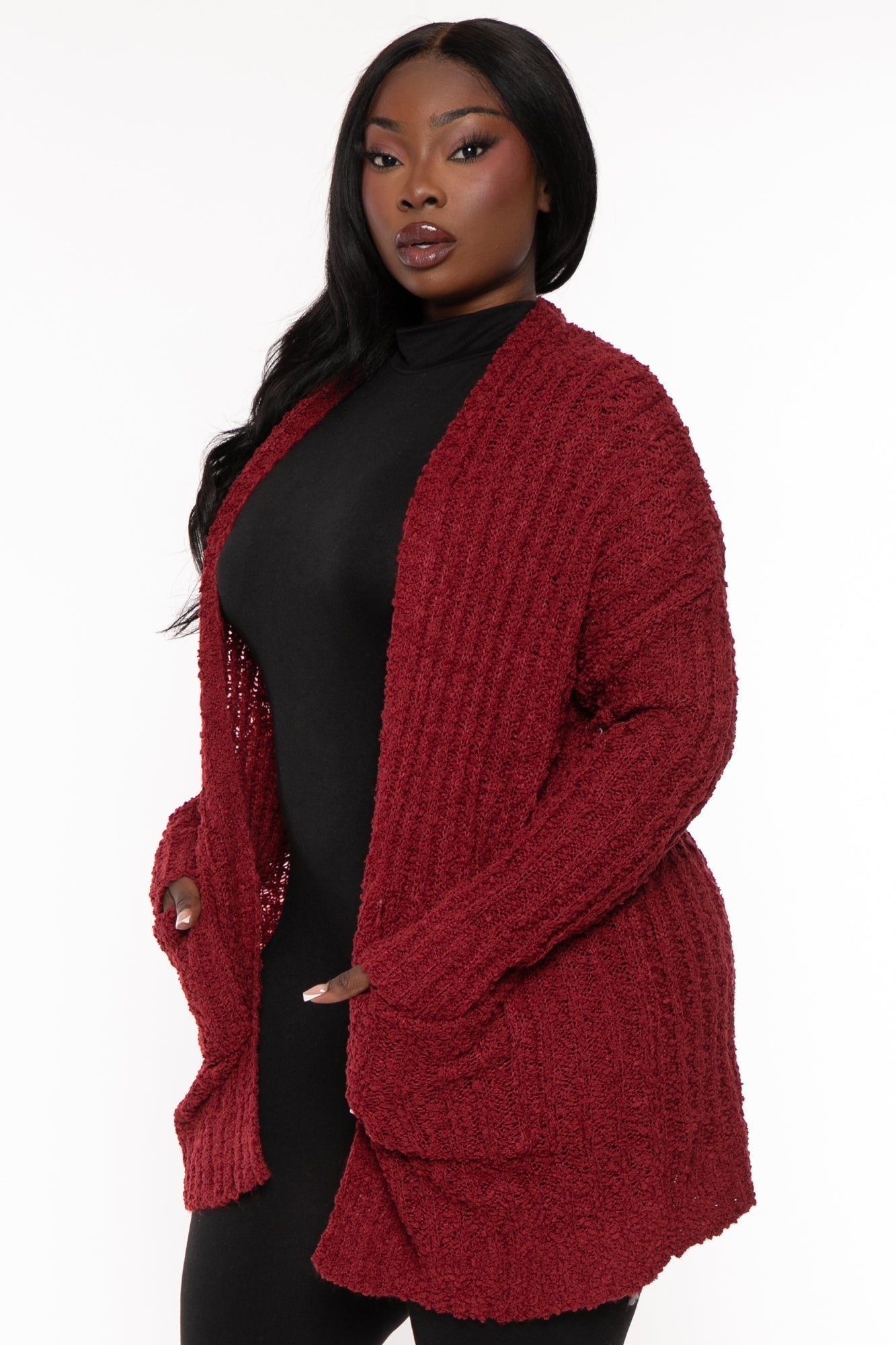 Cardigan maroon 2024