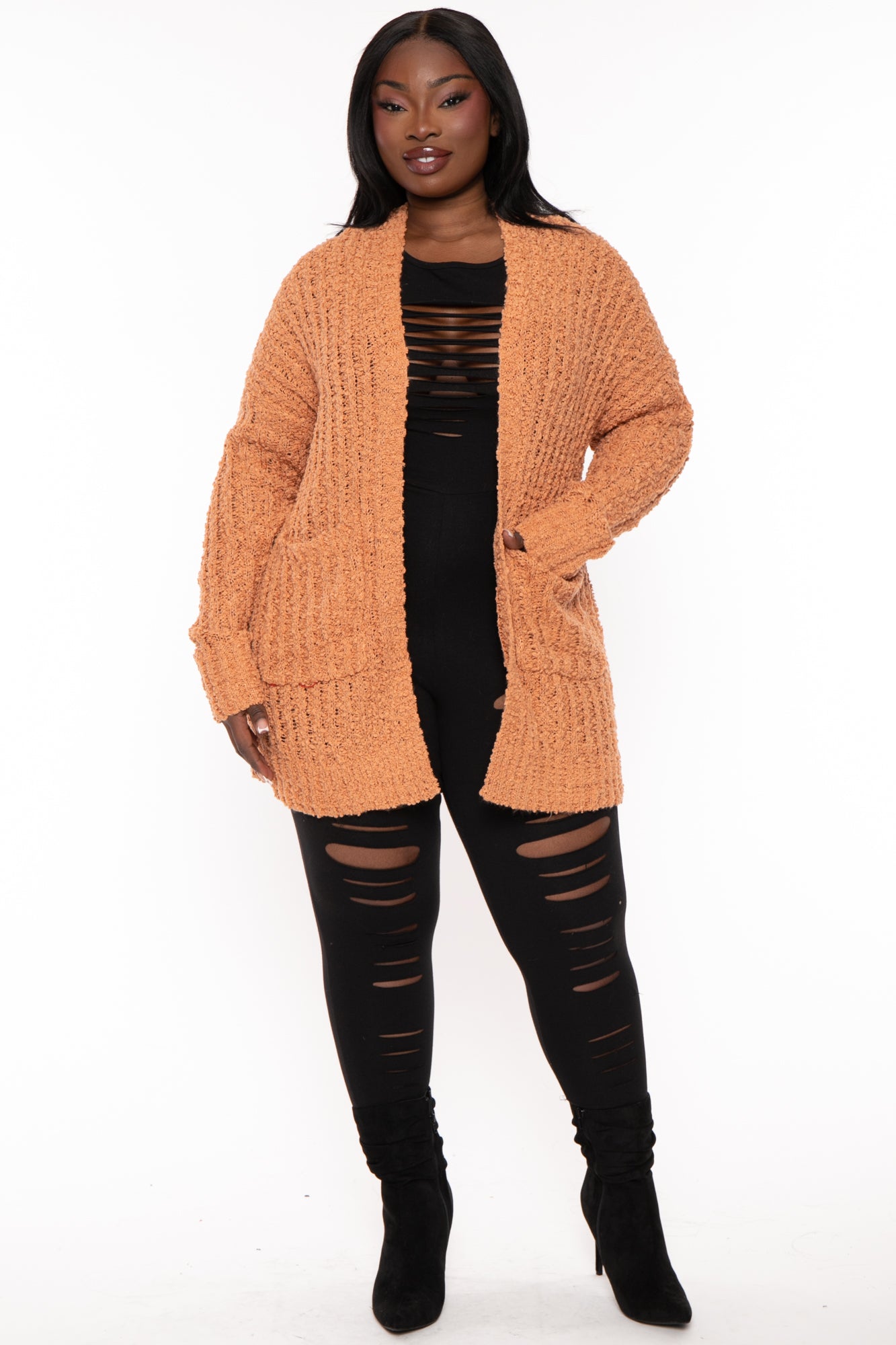 Popcorn cardigan shop plus size