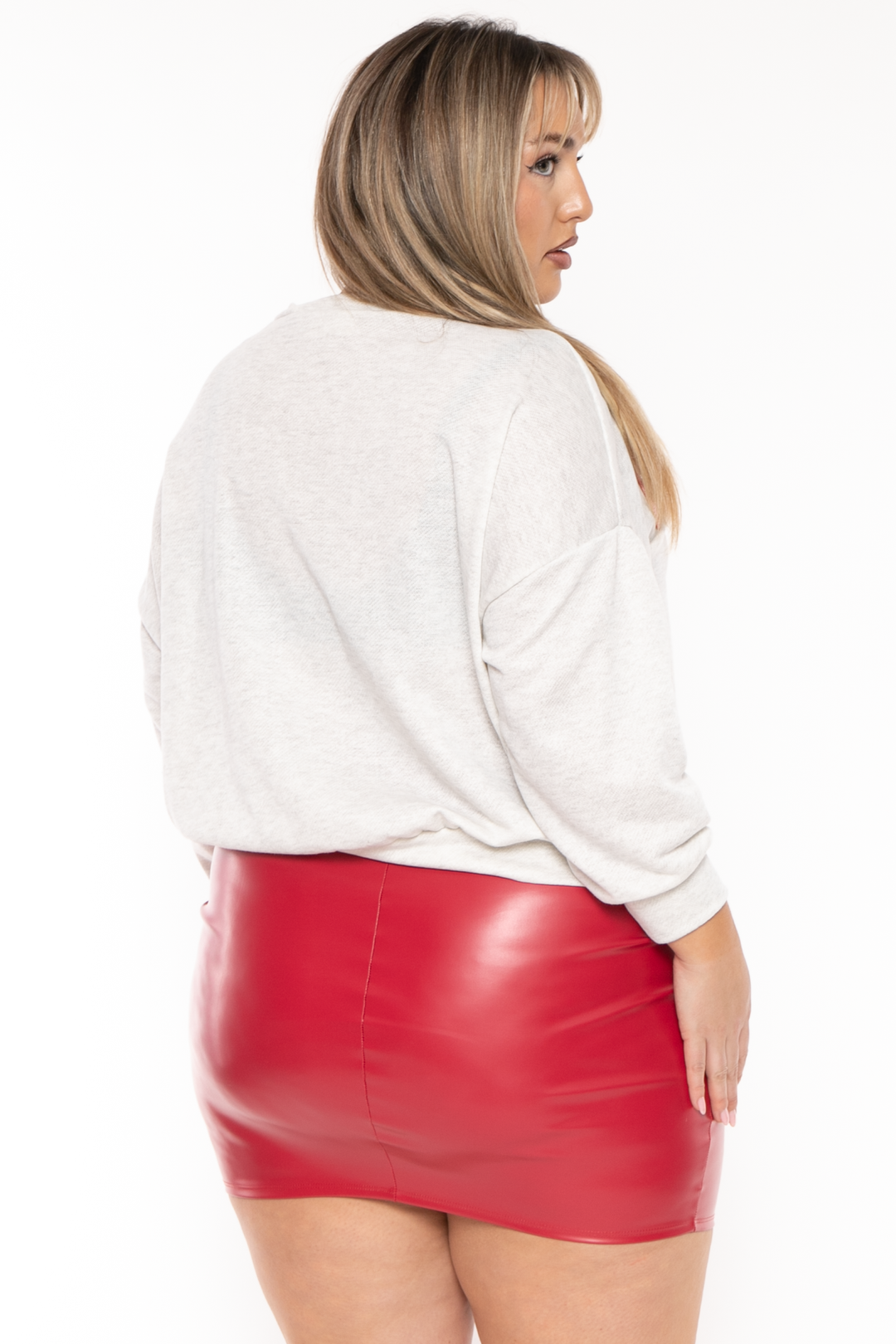 Plus Size Kallyn XOXO Sweater Heather Grey Curvy Sense