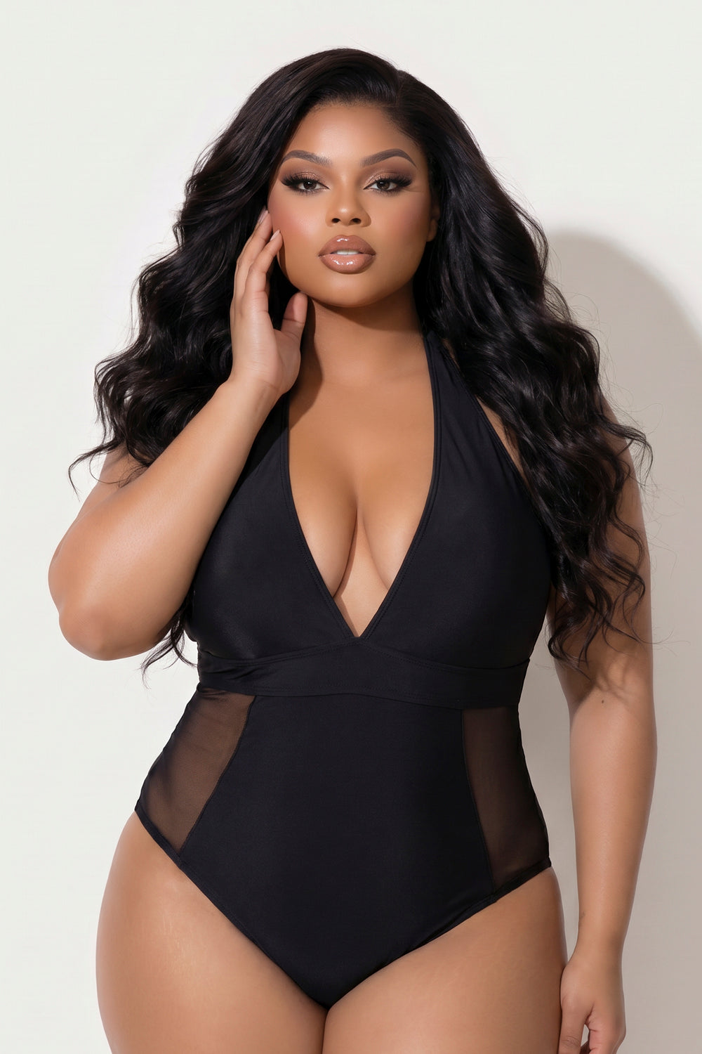 Guangzhou Feifeng Swimwear Plus Size Calista Shore Swim - Black