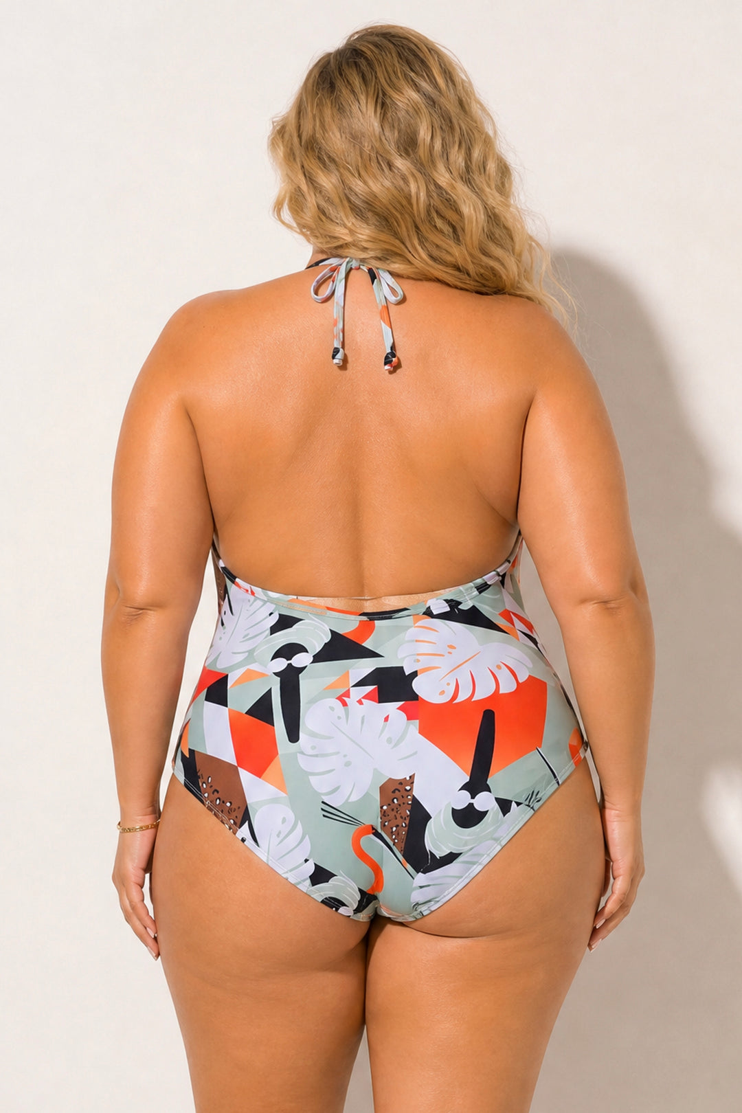 Ree BEES Swimwear Plus Size Coastal Escape Swimsuit - Orange