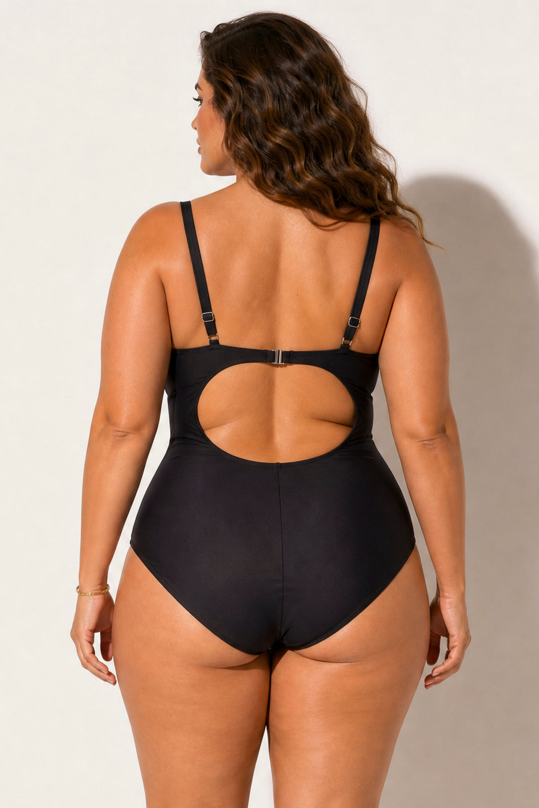 Ree BEES Swimwear Plus Size Ocean Sonata Swimsuit - Black