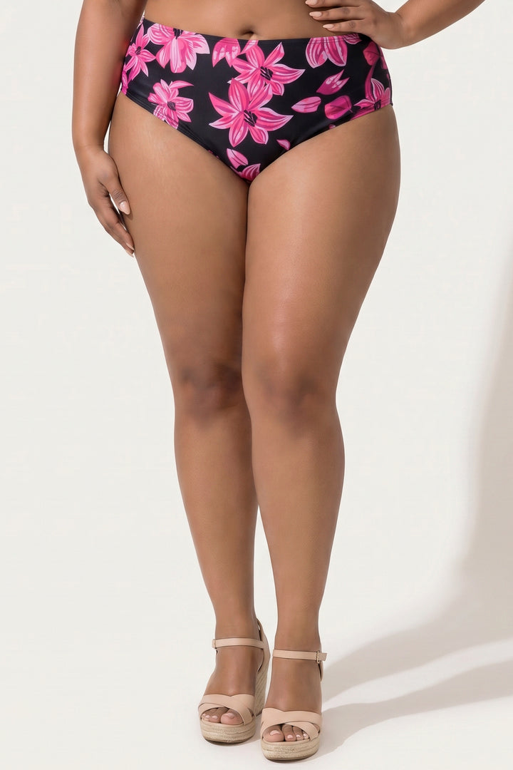 Guangzhou Feifeng Swimwear Plus Size Tropical Kiss Tankini Set - Pink