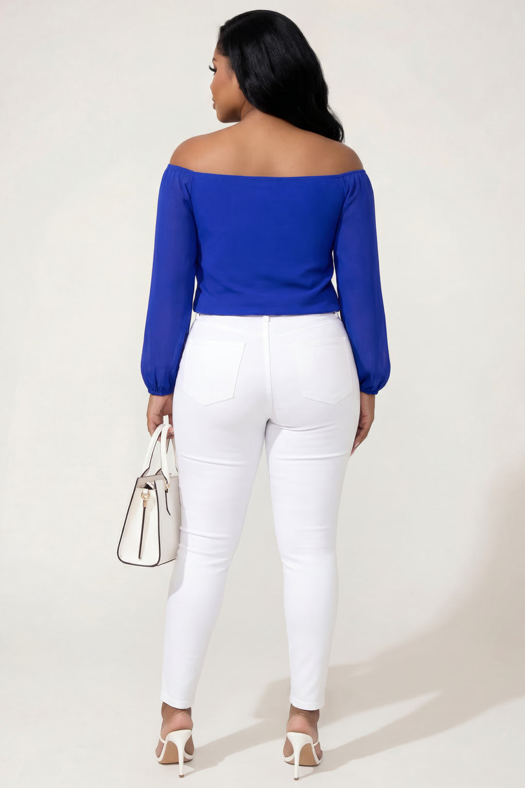 Blue Bell Tops Plus Size Aryana Cross Over Top - Royal Blue