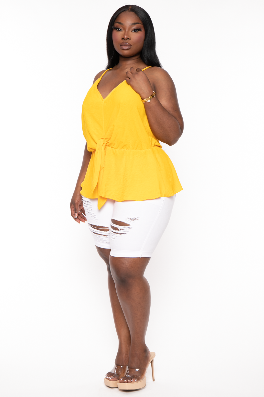 Plus size online yellow cami