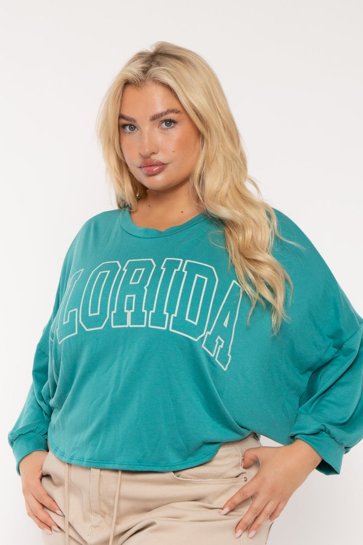 Jade By Jane Tops Plus Size Florida  Oversize Top- Jade