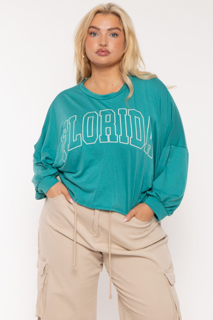 Jade By Jane Tops Plus Size Florida  Oversize Top- Jade