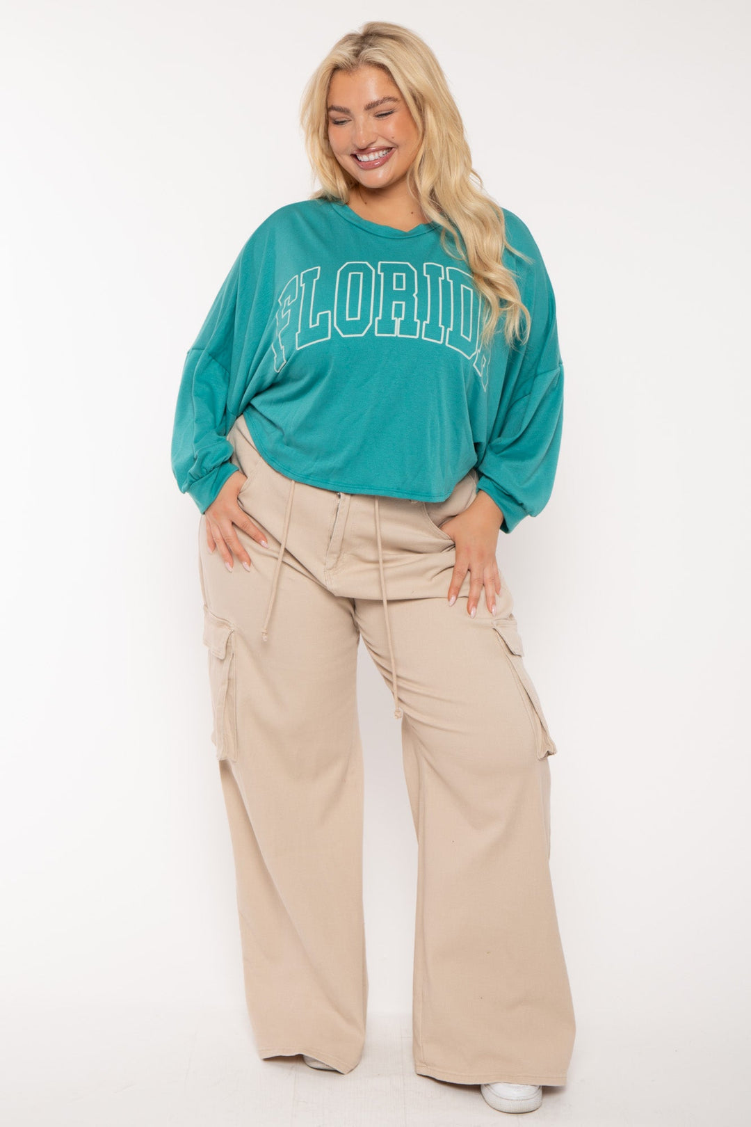 Jade By Jane Tops Plus Size Florida  Oversize Top- Jade