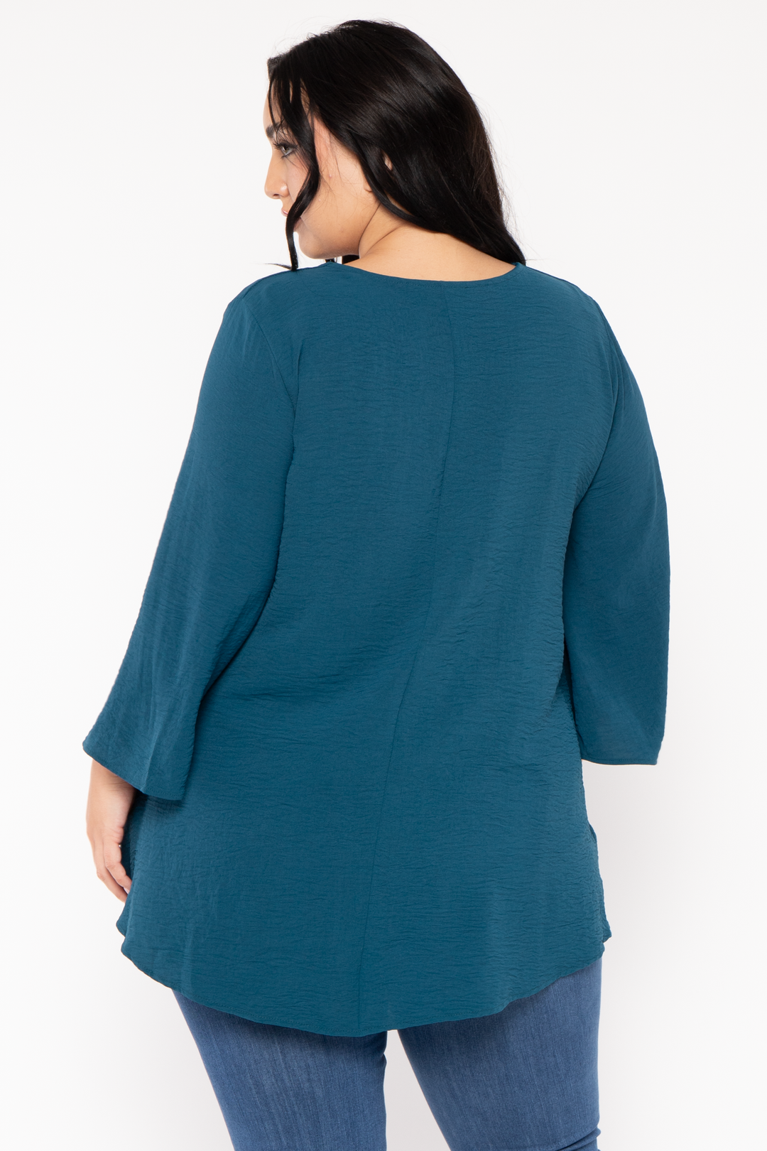 Jade By Jane Tops Plus Size Lexi Airflow  Top - Teal