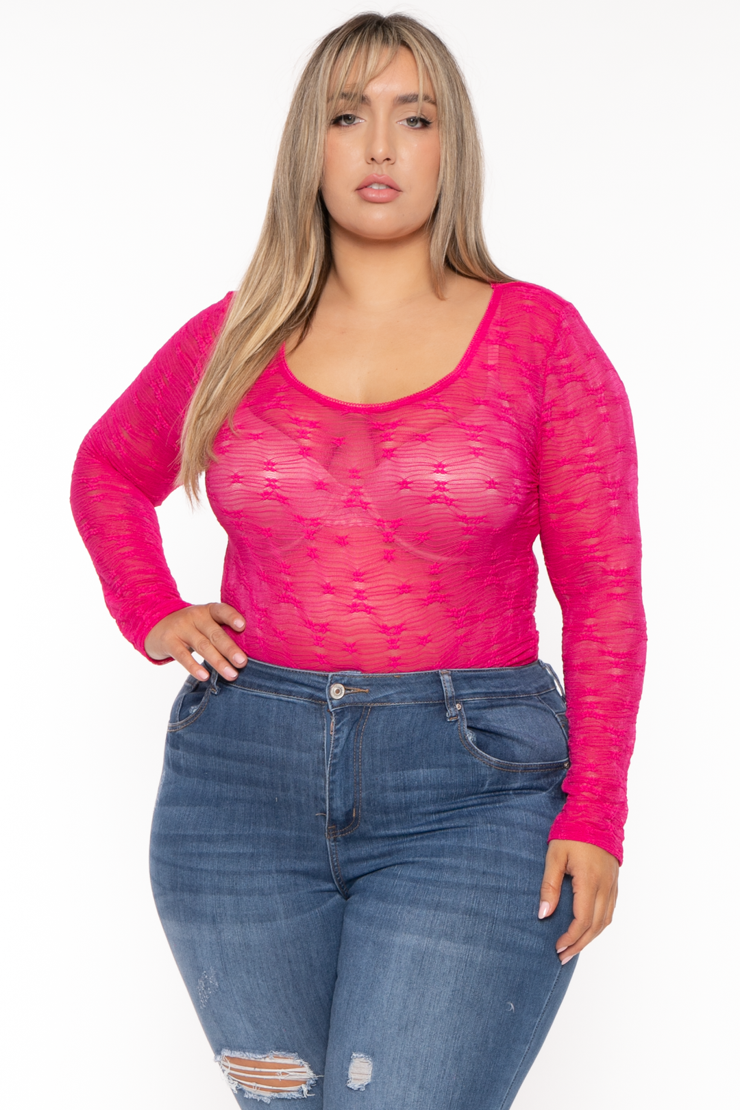 Pink Plus Size Bodysuits