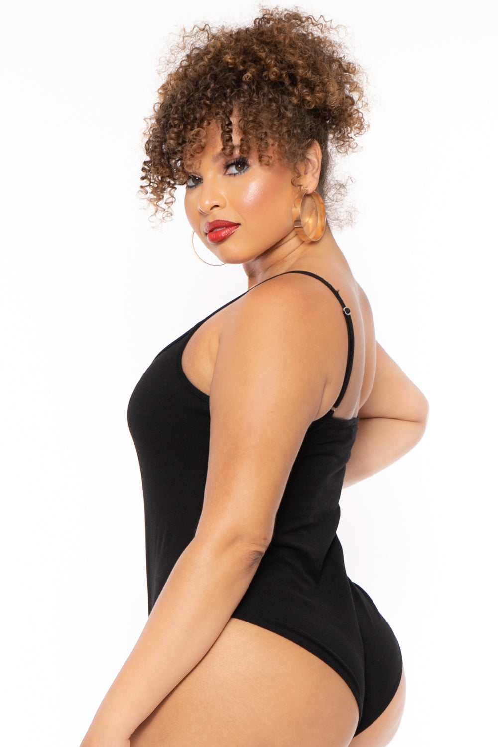 Plus Size Jersey Girl Bodysuit - Black – Curvy Sense