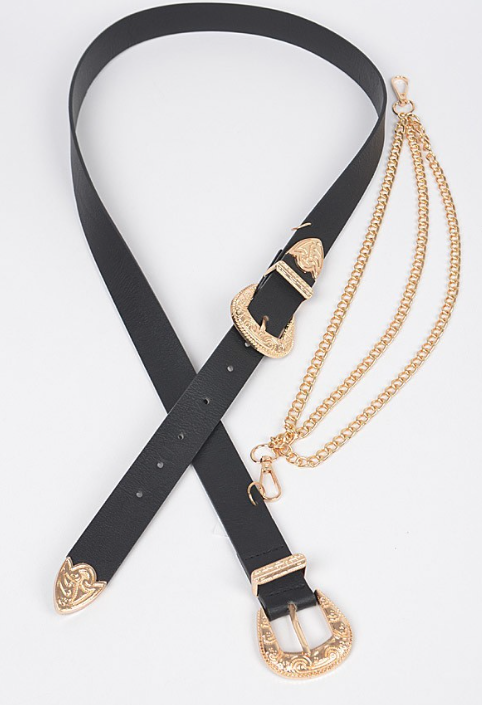 Charlize Chain Belt Gold, Chain Belts
