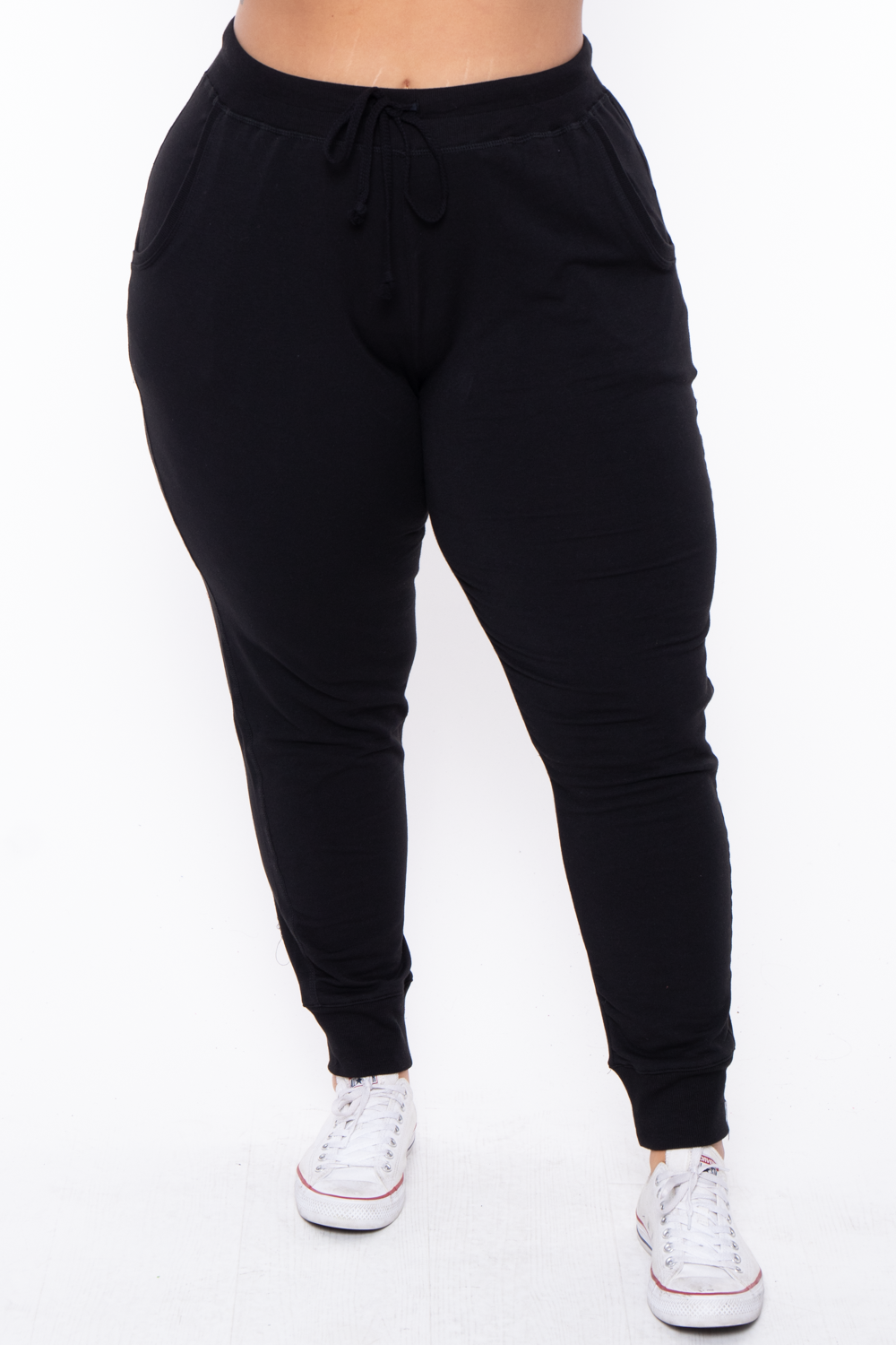 Max Studio Women's Plus Size Jogger Pant, Black, 3X at
