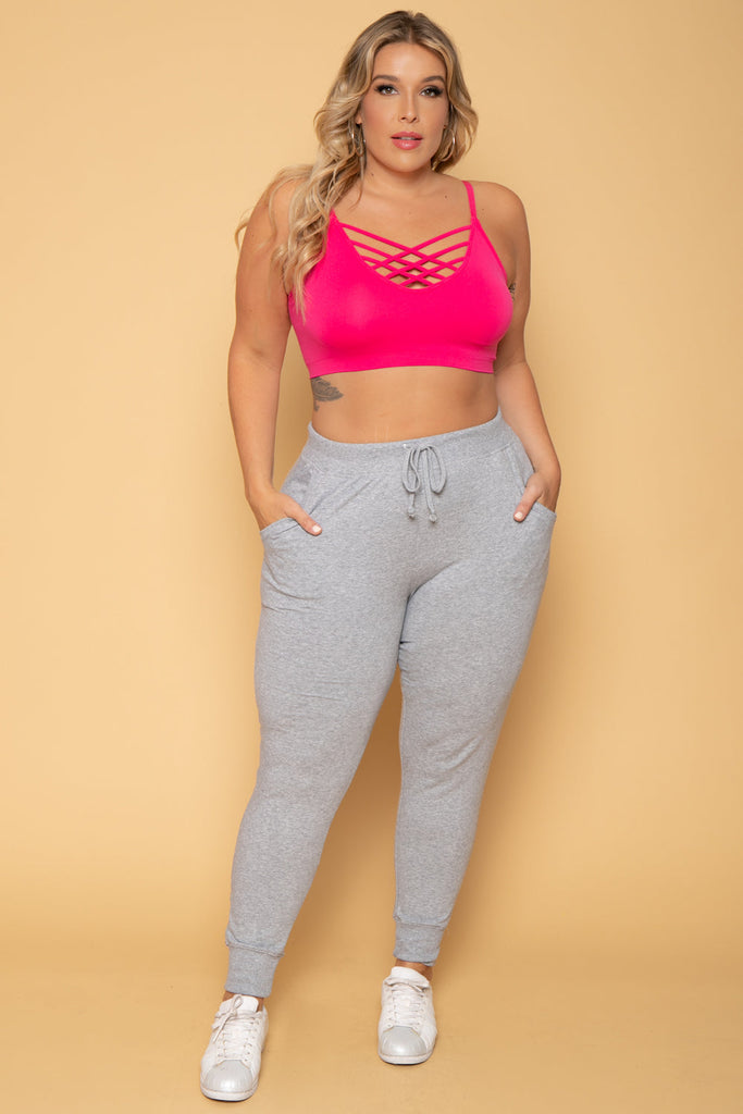 Plus Size Sweat Jogger Heather Grey