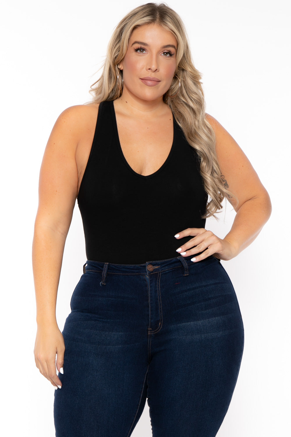 LIMITED COLLECTION Plus Size Black Leather Look Bodysuit