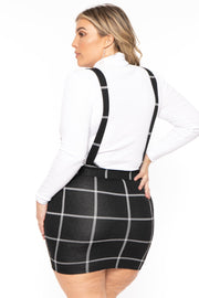 Curvy Sense Dresses Plus Size Alicia Overall Dress- Black
