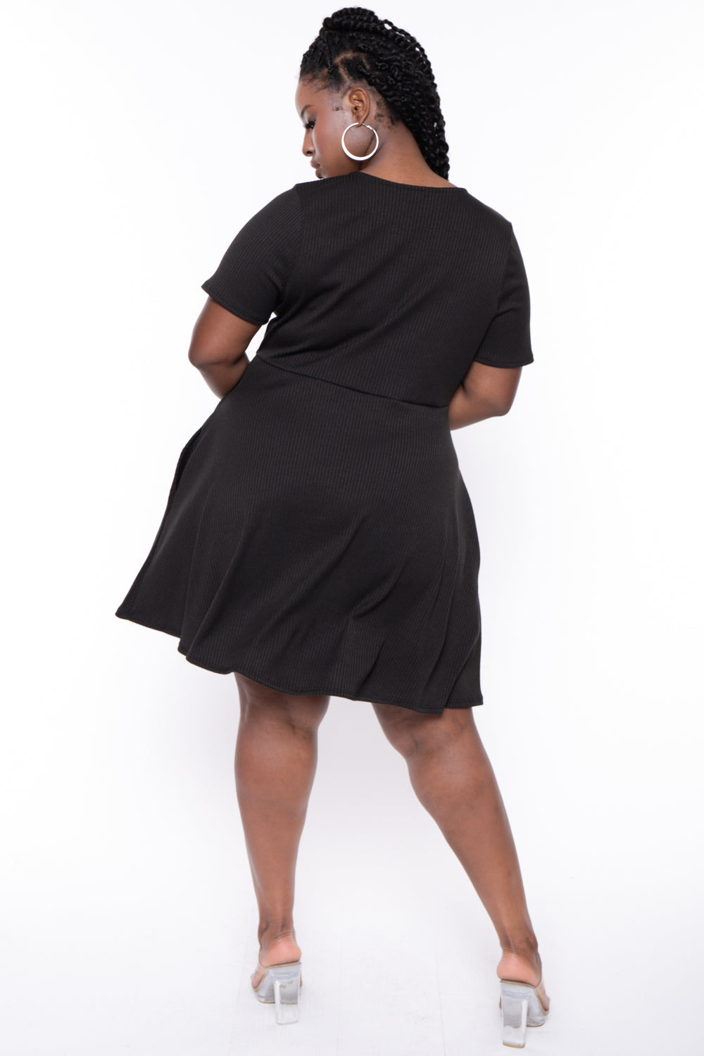 Curvy Sense Dresses Plus Size Ellie Flare Dress - Black