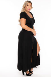 Curvy Sense Dresses Plus Size Linnea Maxi Dress - Black