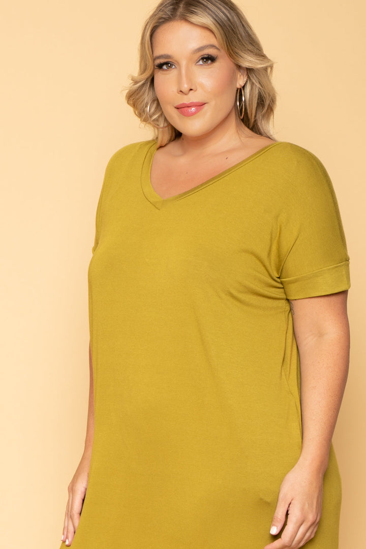 Zenana Dresses Plus Size Maxi T-Shirt Dress - Chartreuse