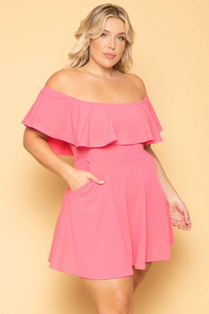 Curvy Sense Dresses Plus Size Rosabel Dress- Pink