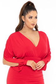 Curvy Sense Dresses Plus Size Victoria Dress - Red