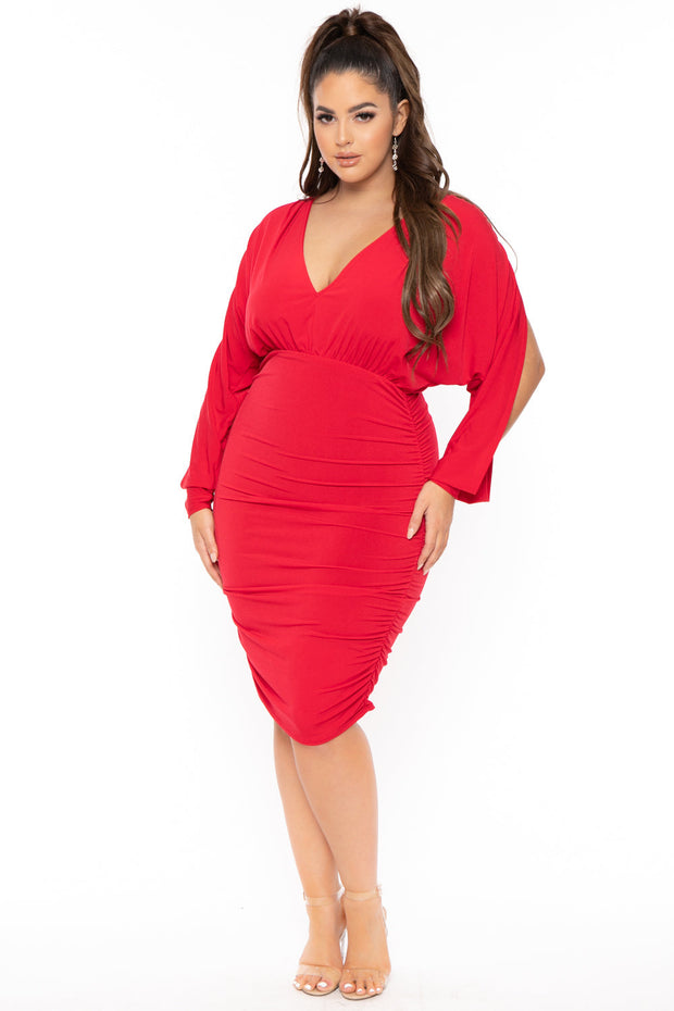 Curvy Sense Dresses Plus Size Victoria Dress - Red