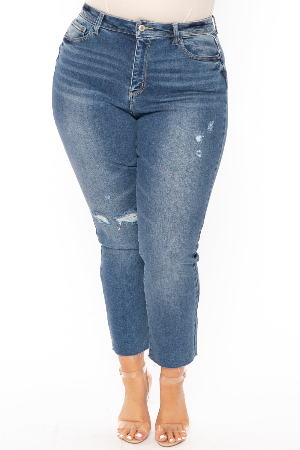 Buy Infinite Fit High Rise Straight Leg Jeans Plus Size for USD 44.00