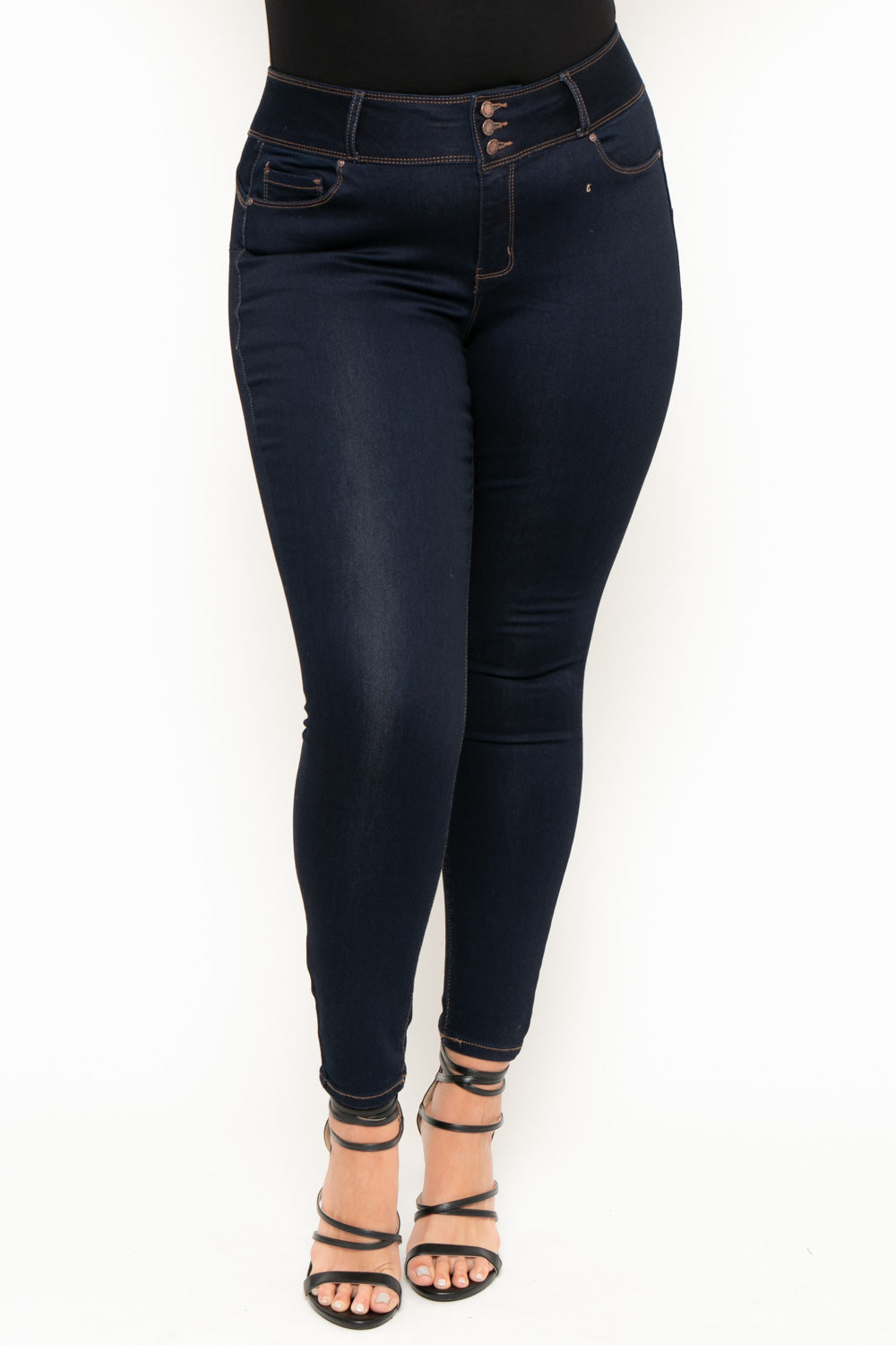 Plus Size High Rise Skinny Jean - Dark Wash – Curvy Sense