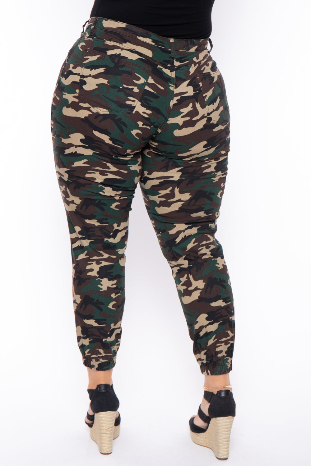 DIAMANTE Jeans Plus Size Sera Jogger Jeans- Camo