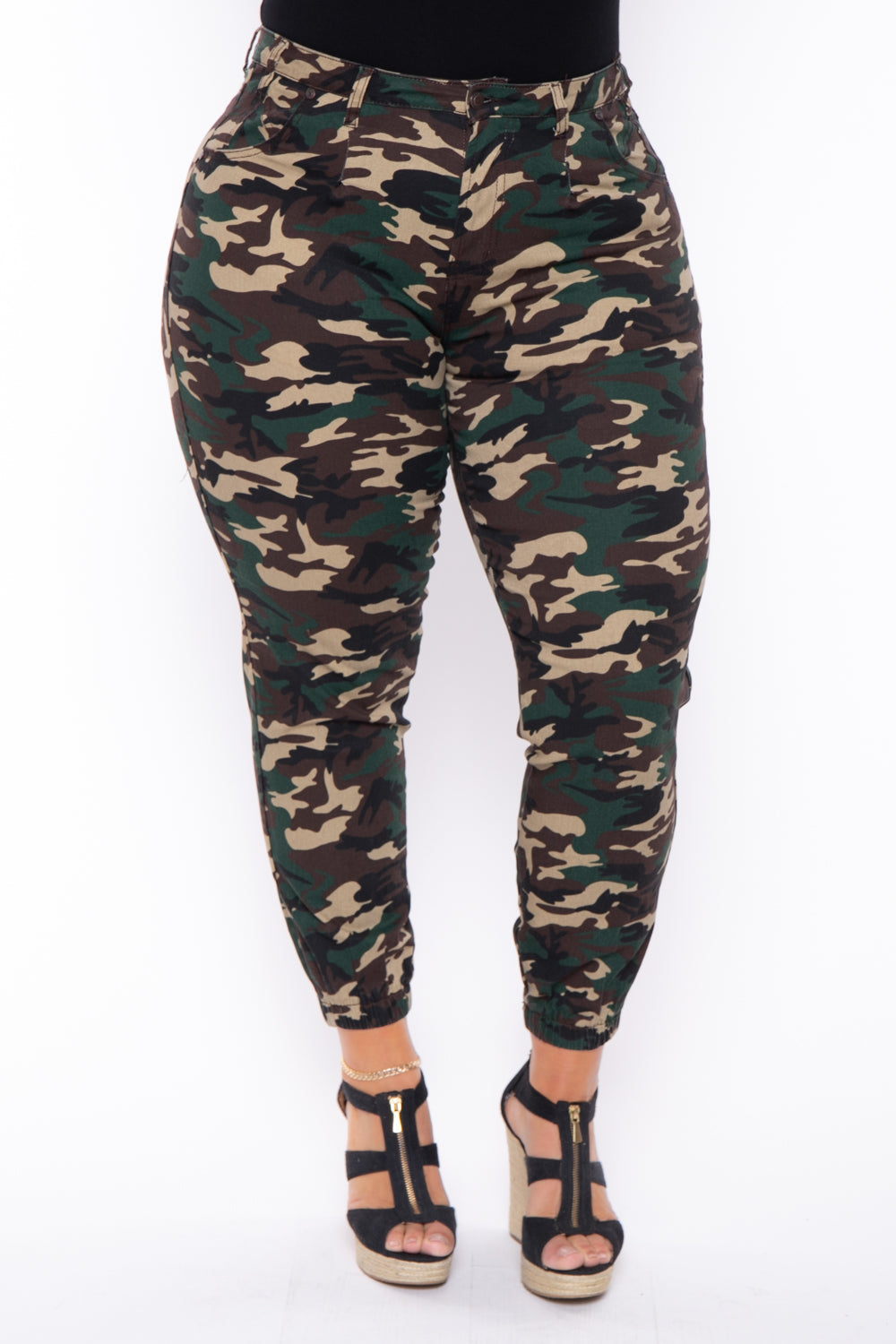 DIAMANTE Jeans 14 / Camo Plus Size Sera Jogger Jeans- Camo