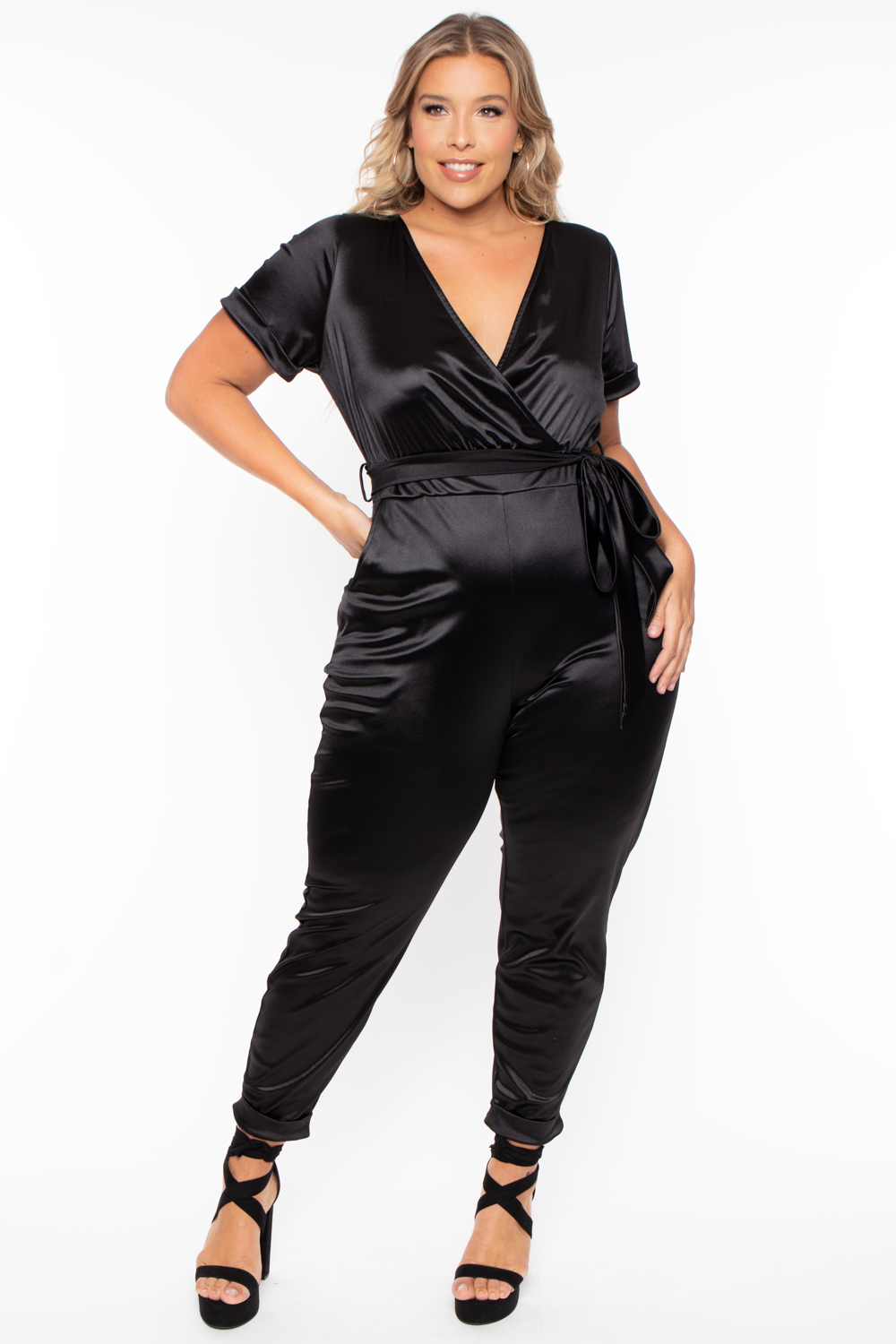 Plus Size Ariel Jumpsuit - Black - Curvy Sense