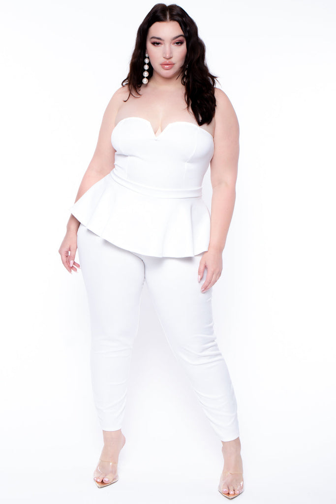 IYMOO IyMoo Plus Size Jumpsuits for Women - Elegant 3/4 Sleeve Solid Peplum  | eBay