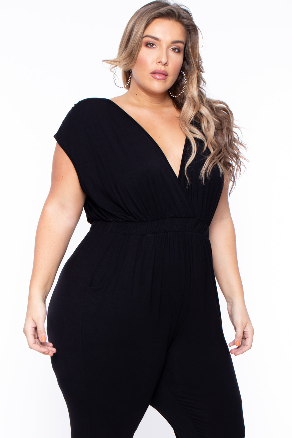 Plus Size Rosewood Jumpsuit - Black - Curvy Sense