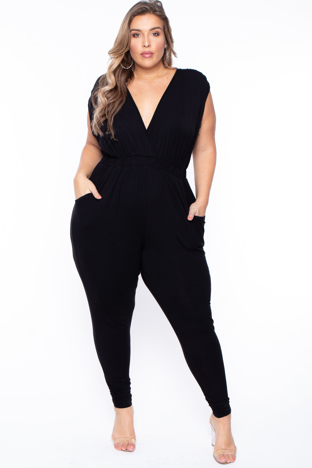 Plus Size Rosewood Jumpsuit - Black - Curvy Sense