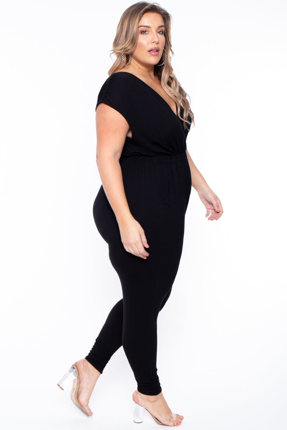 Plus Size Rosewood Jumpsuit - Black - Curvy Sense