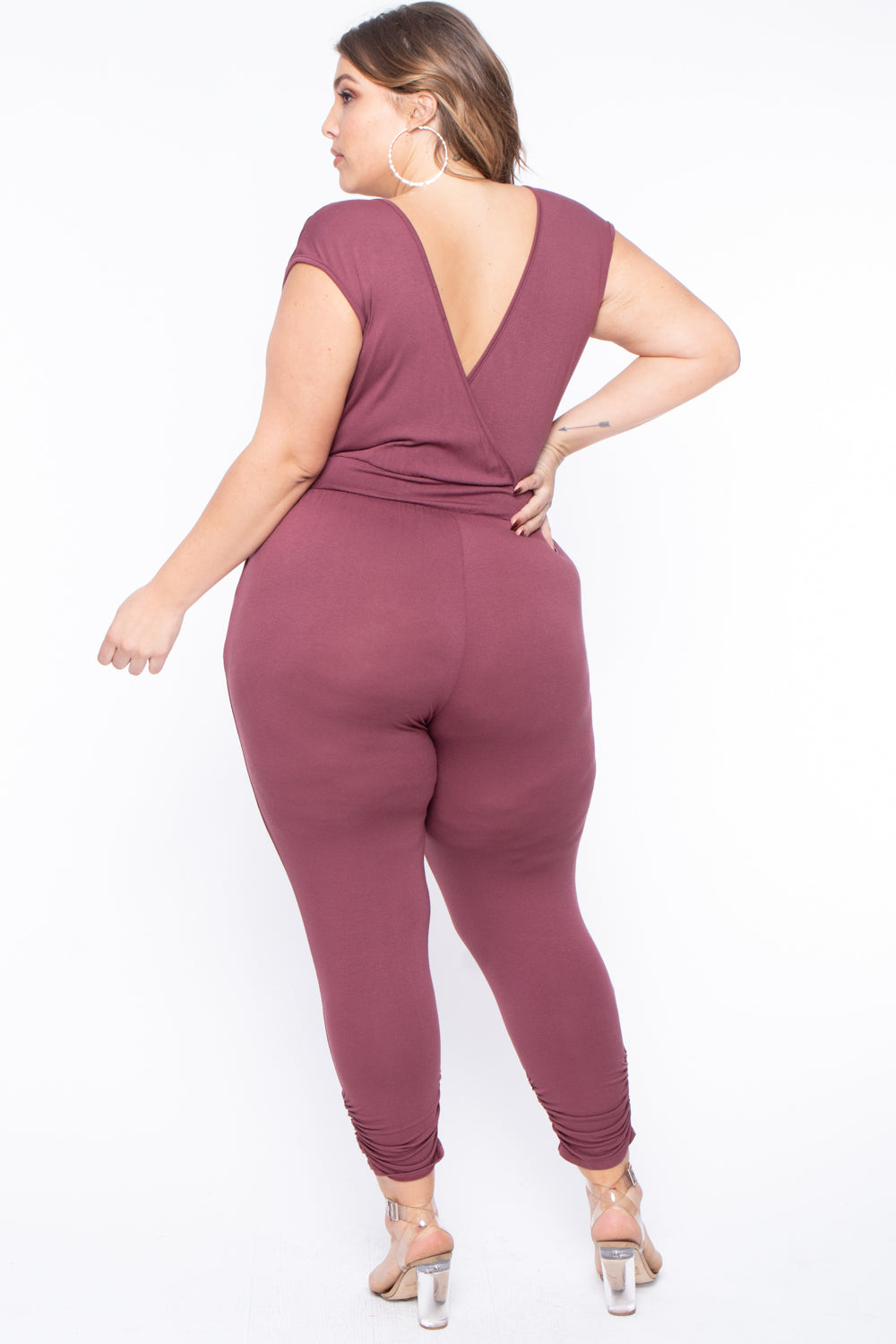 Plus Size Rosewood Jumpsuit - Mauve - Curvy Sense