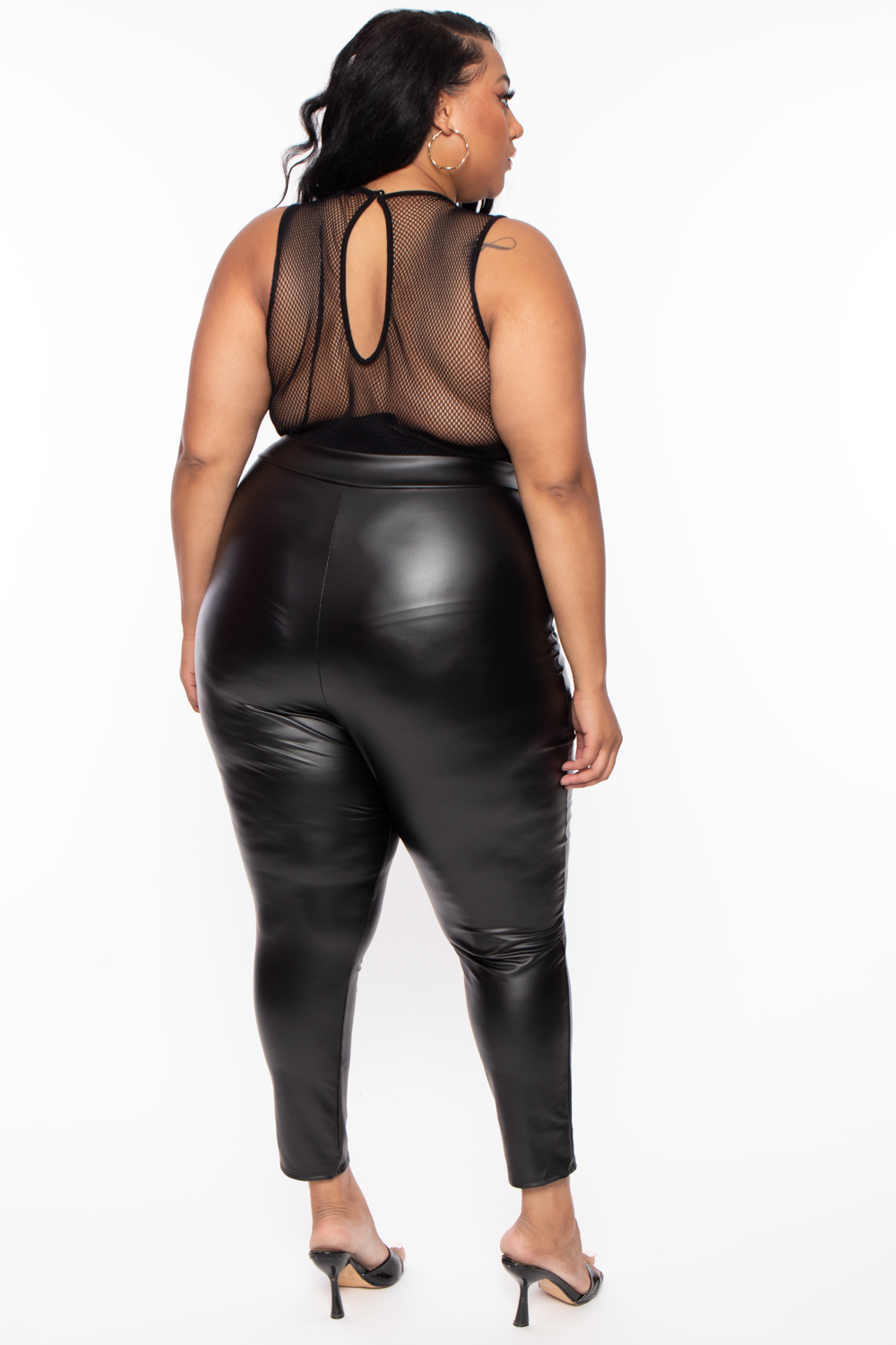 Plus Size Taneesha Mesh Jumpsuit - Black - Curvy Sense