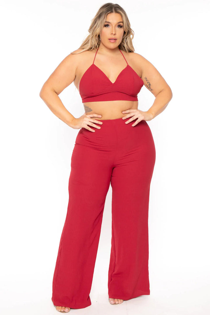 Gibiu Matching Sets Plus Size Boss Babe  3 Piece Matching Set - Ruby