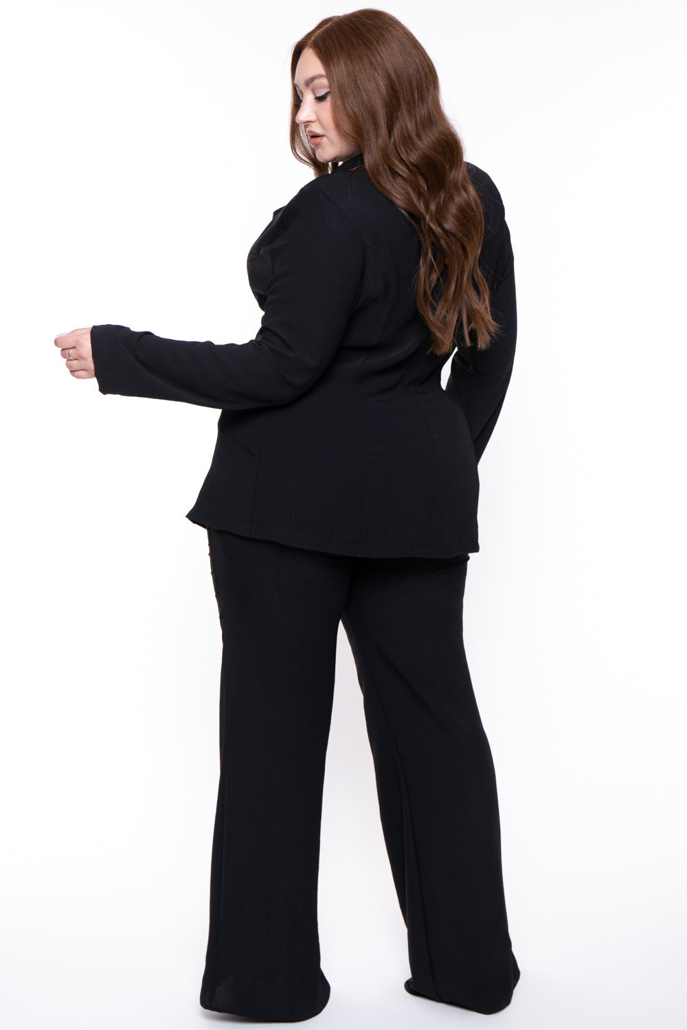 Gibiu Matching Sets Plus Size HBIC Pant Suit - Black