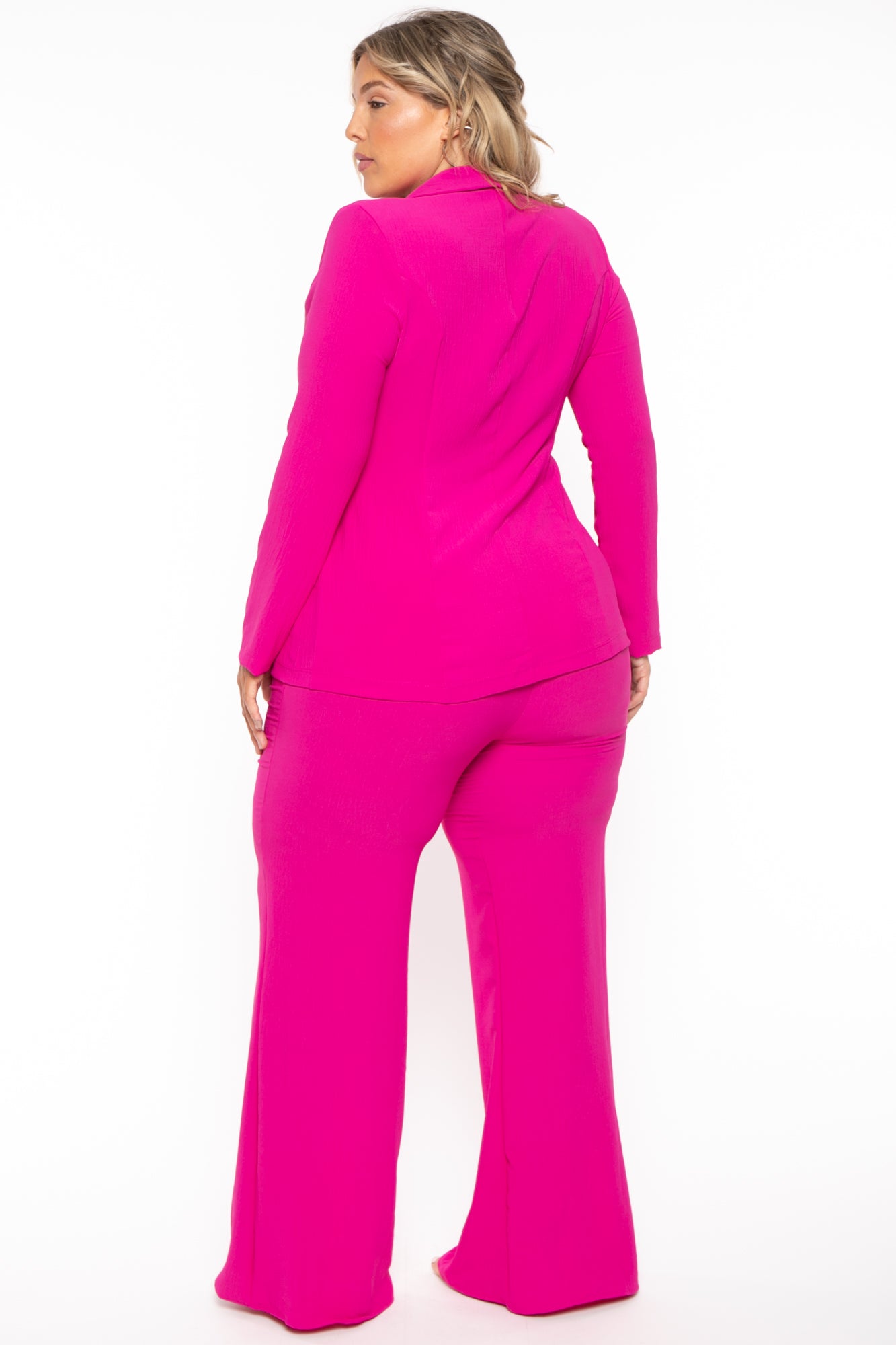 Plus size 2025 pink pantsuit