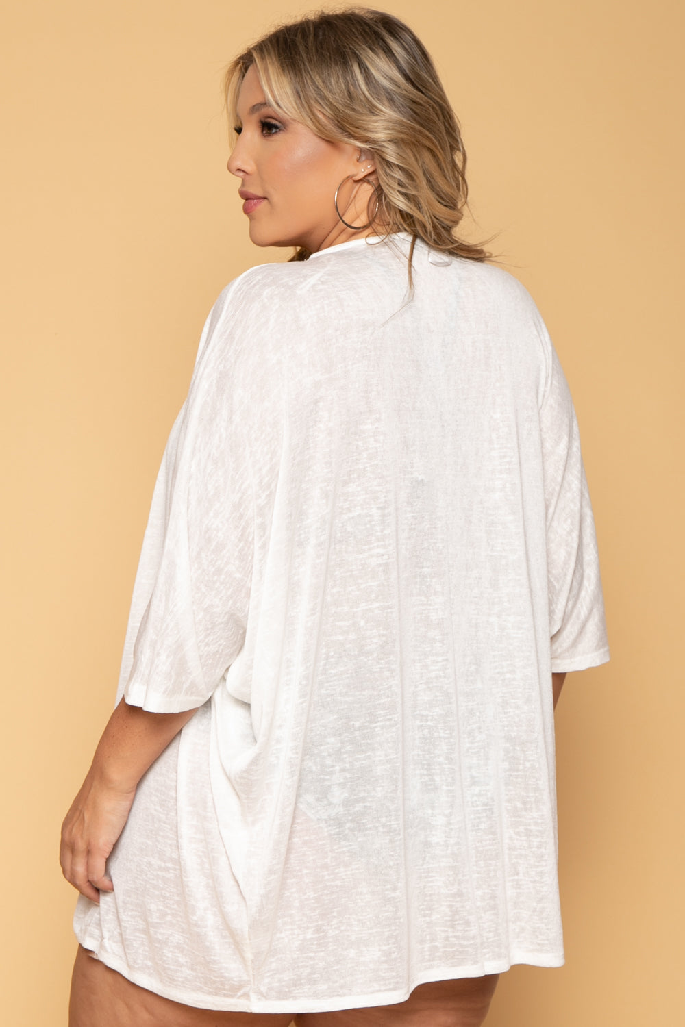 Ambiance Sweaters & Cardigans Plus Size Cozy Vibes Cardigan - Cream