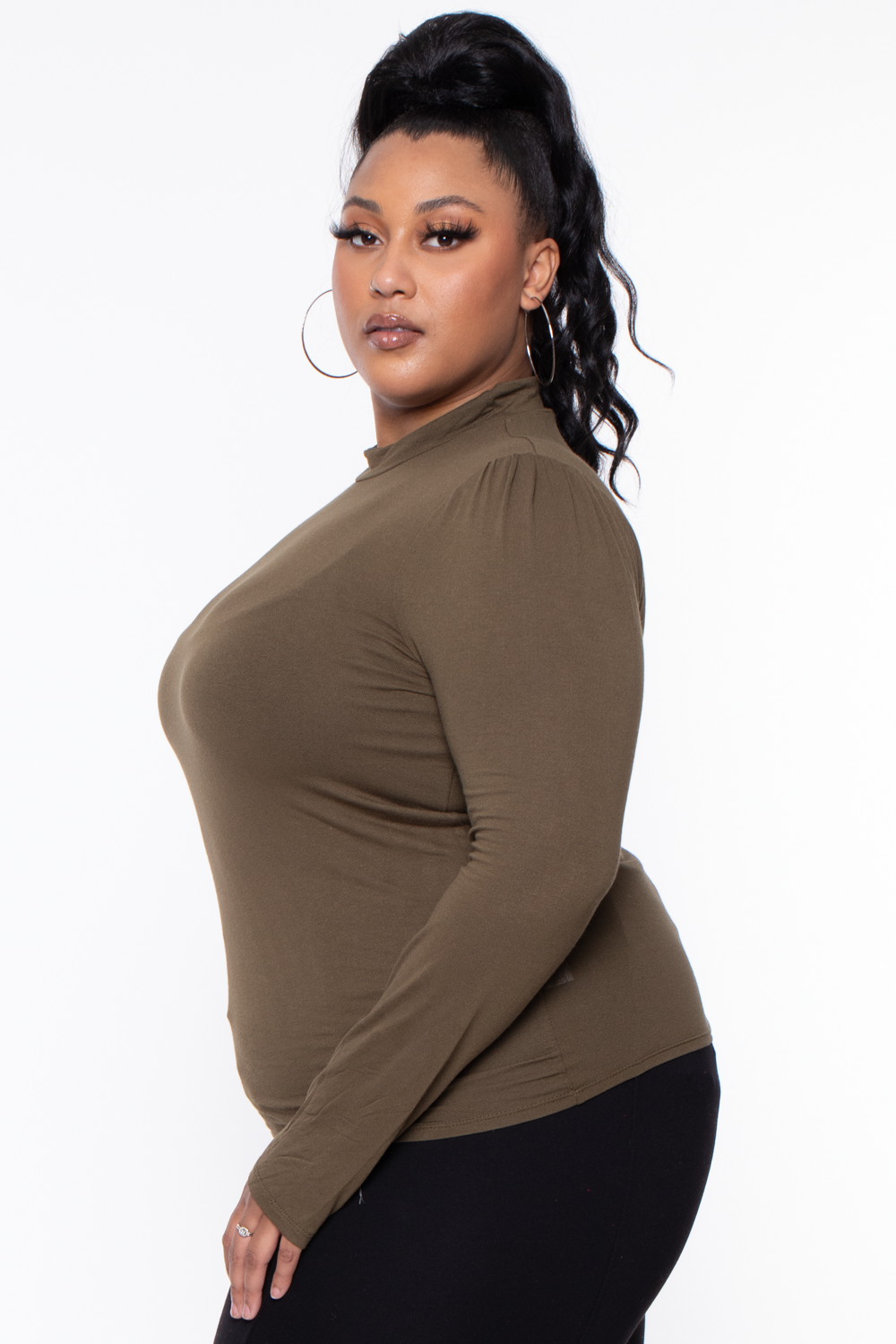 Mock neck sales plus size tops
